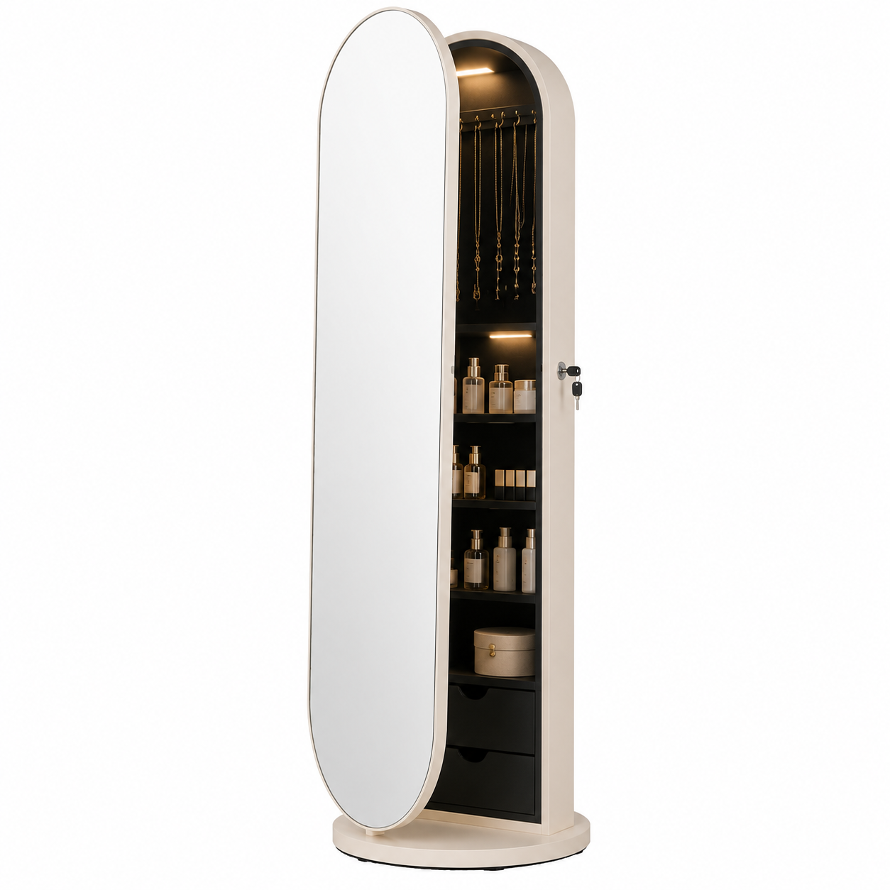 Frhheaina™ Modern Arched Full-Length Mirror Cabinet